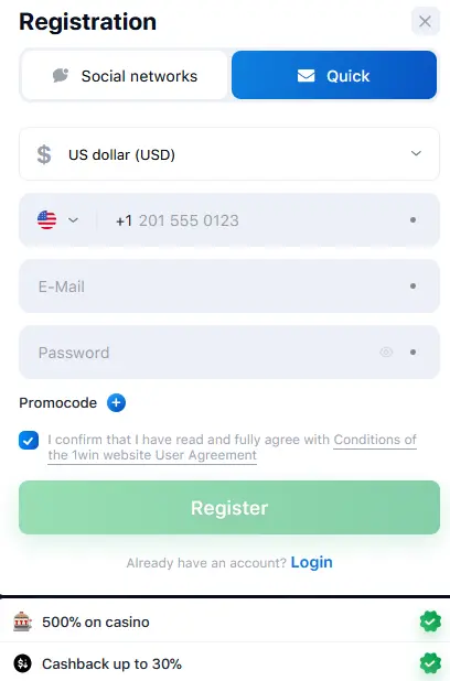 Quick Registration