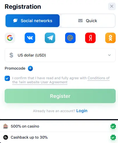 Social Media Registration