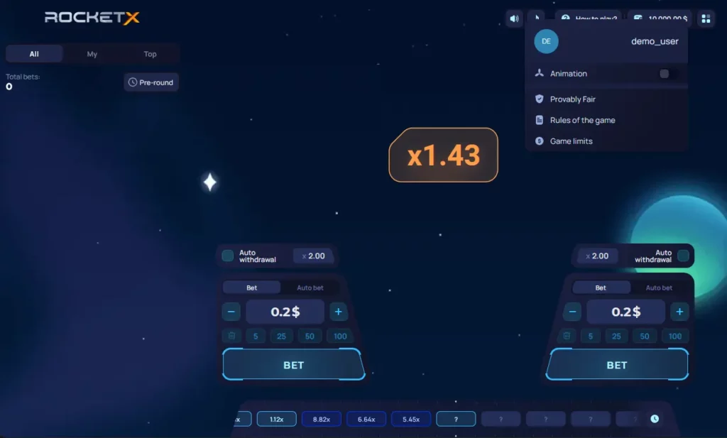 Disabling animations in RocketX on 1Win Disabling animations in RocketX on 1Win