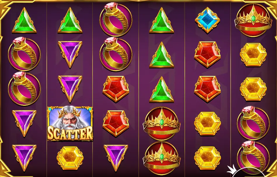 Game board in Gates of Olympus