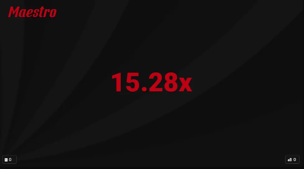 End of the game with high odds in Maestro