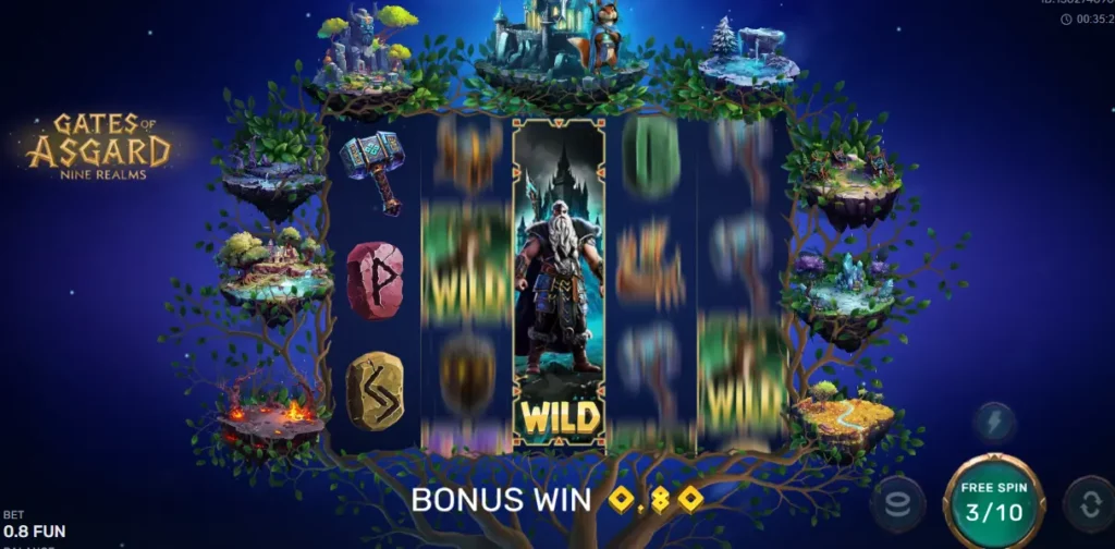 Gates of Asgard Nine Realms Bonus Win