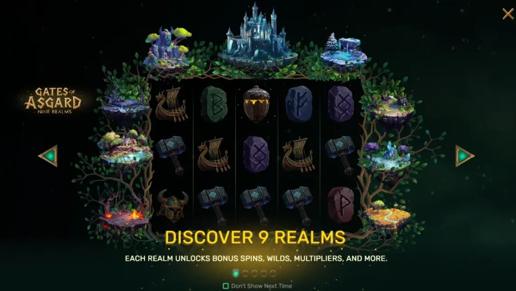 Gates of Asgard Nine Realms Start Screen