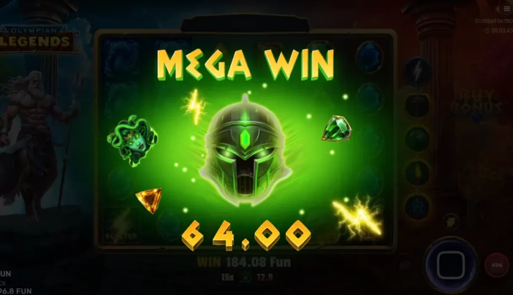 Mega Win in Olympian Legends